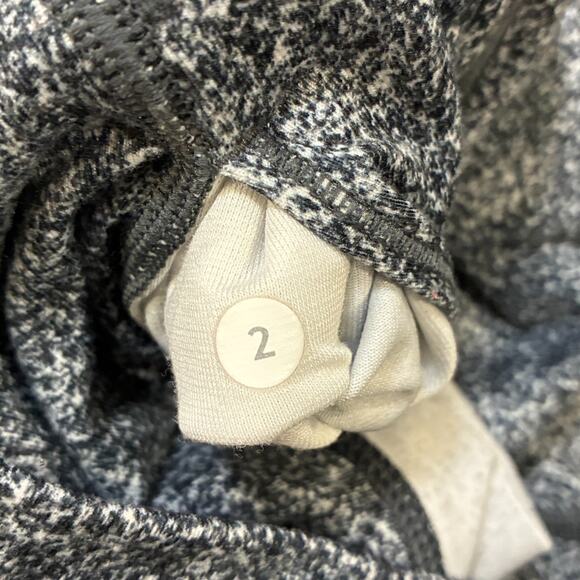 Lululemon Wunder Under Black White High Rise Wide Waistband Leggings Womens Sz 2 - Picture 7 of 8